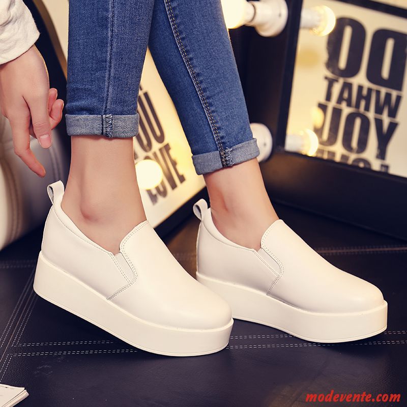 Mocassin Femme Blanc Pas Cher Rose Or Mc26971