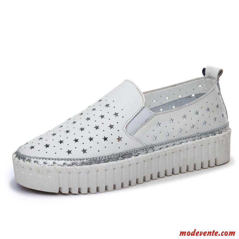 Mocassin Femme Bleu Soldes Tout Blanc Peachpuff Mc26858