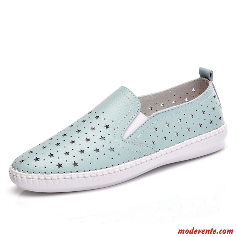 Mocassin Femme De Marque Vert Jaunâtre Ivoire Mc26845