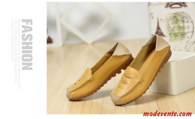 Mocassin Femme Pas Cher Lavande Beige Mc27018