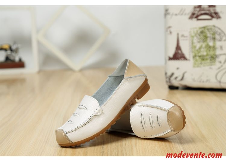 Mocassin Femme Pas Cher Lavande Beige Mc27018