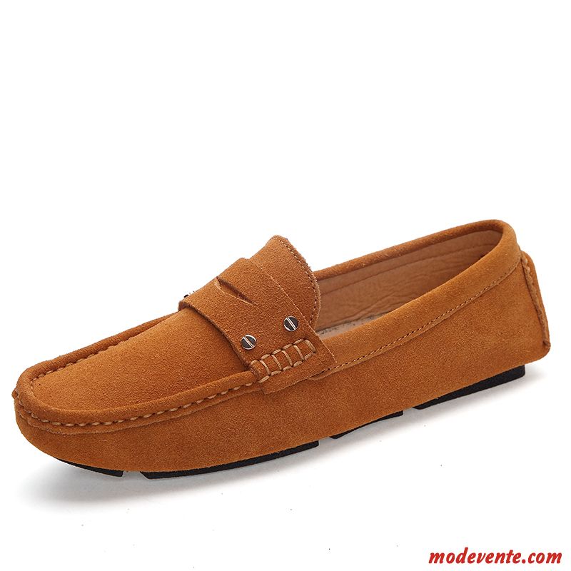 Mocassin Homme Argenté Marron Tout Noir Mc23689