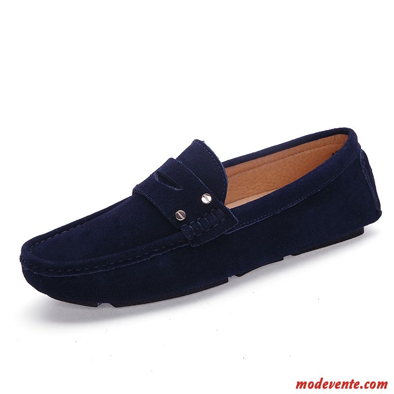 Mocassin Homme Argenté Marron Tout Noir Mc23689