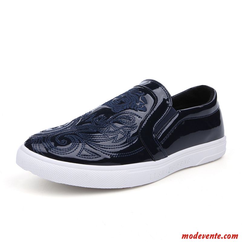 Mocassin Homme Bleu Marine Blanc Palegoldenrod Neige Mc22627