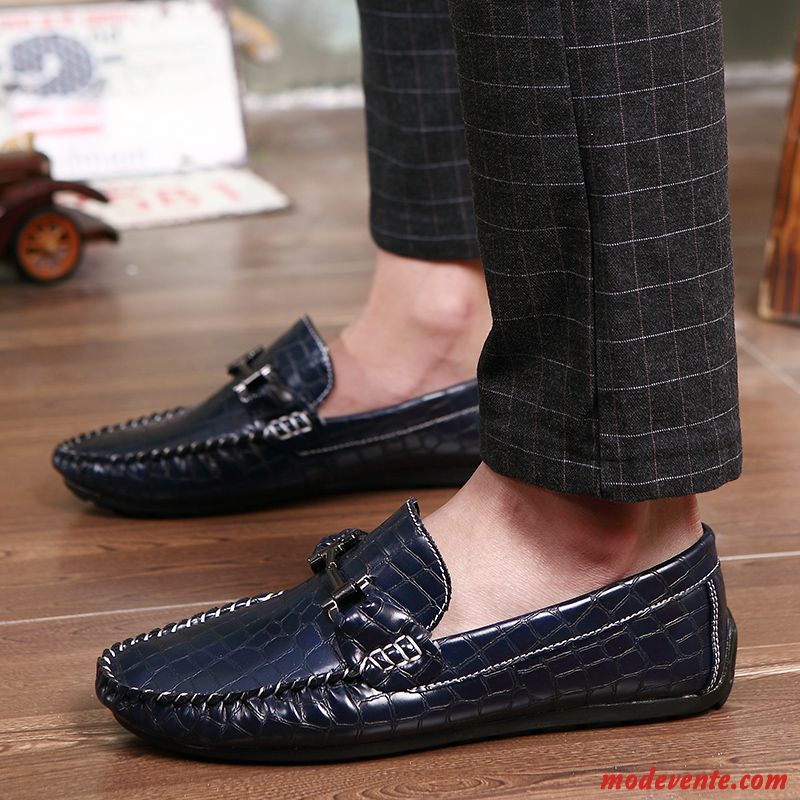 Mocassin Homme Bleu Marine Marine Chameau Mc23638
