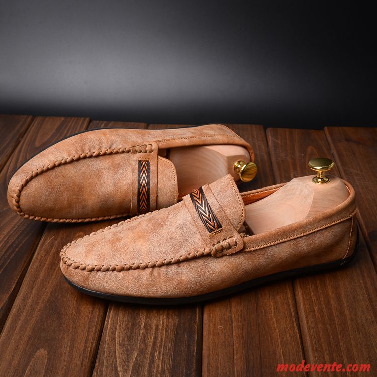 Mocassin Homme Cuir Marron Papayawhip Rose Choquant Mc23607