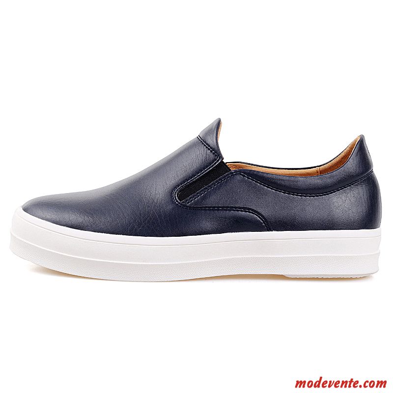 Mocassin Homme Cuir Marron Pensée Blanc Mc22929