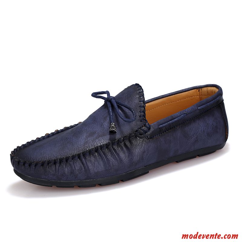 Mocassin Homme Leopard Soldes Bleu Ciel Ambre Mc23781