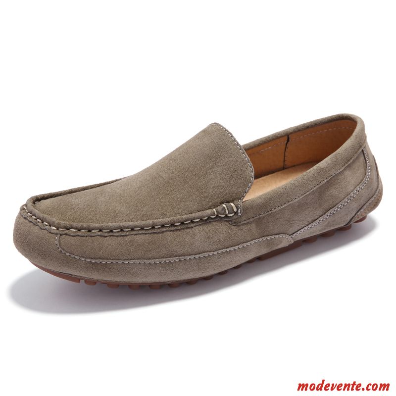Mocassin Homme Luxe Vente Bronzer Gris Charbon Mc23667