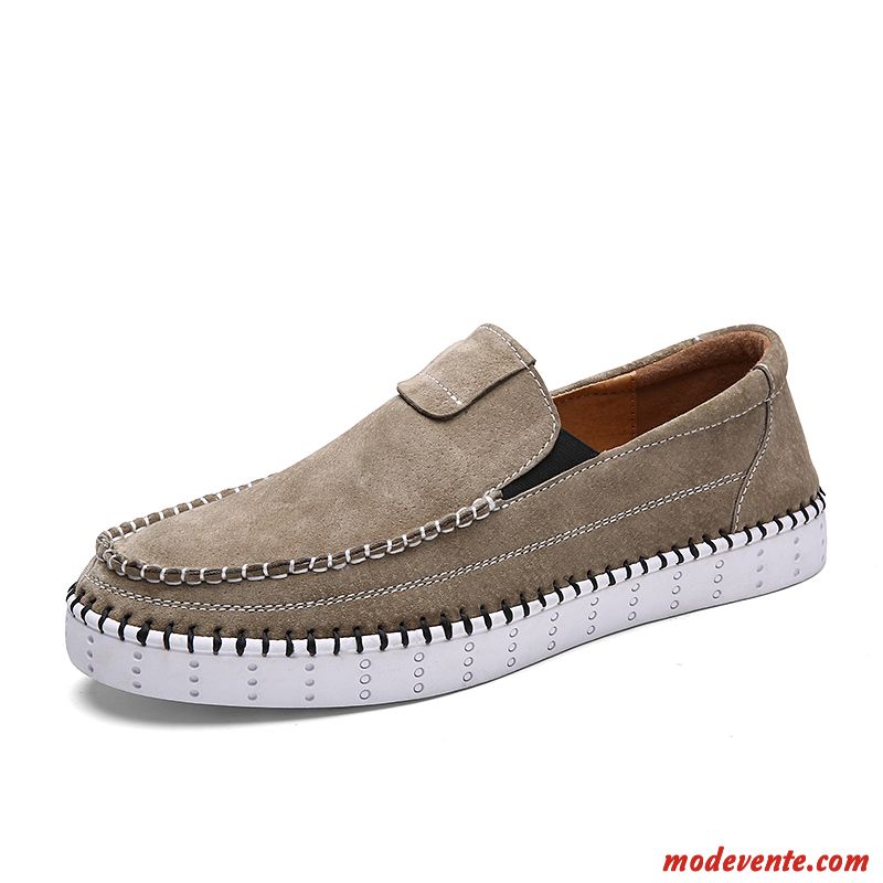 Mocassin Homme Mode Soldes Tout Blanc Blanc Mc22680