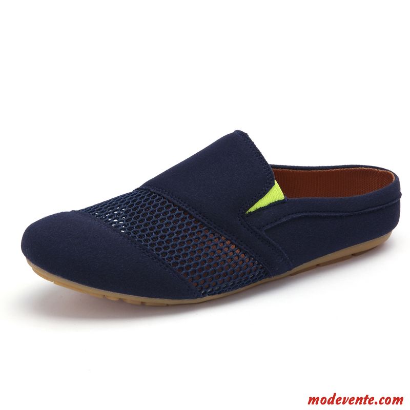 Mocassin Homme Noir Ivoire Bleu Aigue-marine Mc23725