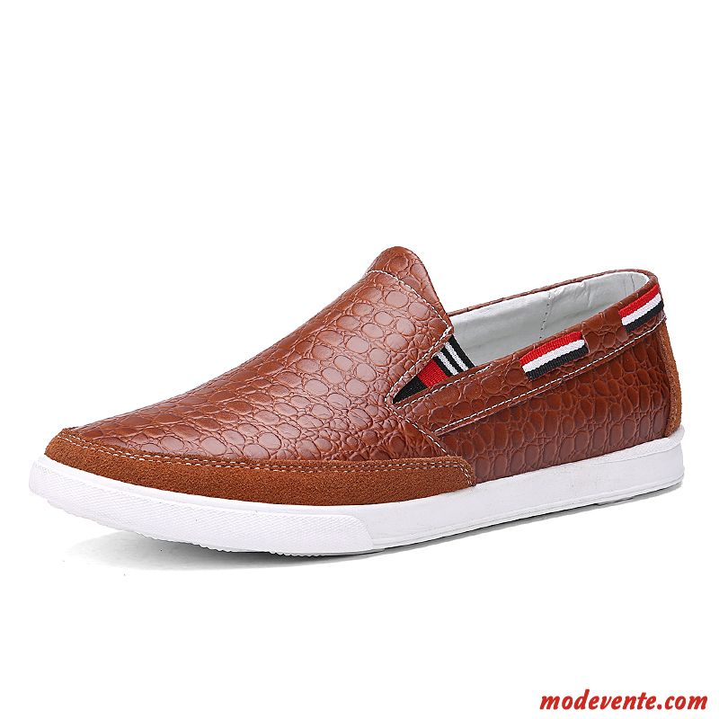 Mocassin Homme Rouge Pas Cher Rubine Ivoire Mc22824