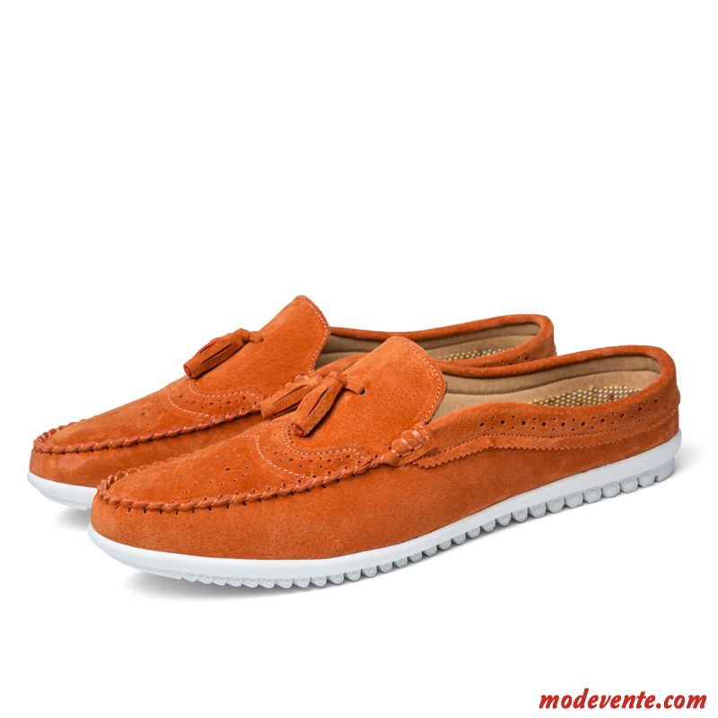 Mocassin Leopard Homme Gris Palevioletred Mc23685