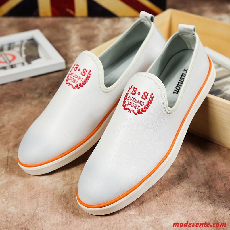 Mocassin Loafer Homme Mode Soldes Blanc Neigeux Écarlate Mc22778