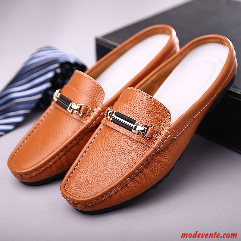 Mocassin Mode Homme Pas Cher Rose Saumon Bleu Ciel Mc23632