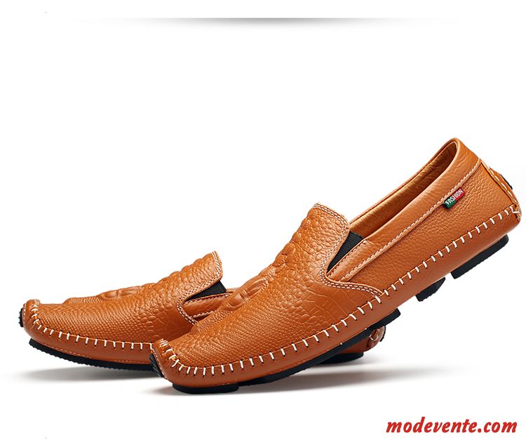 Mocassin Noir Et Blanc Homme Rosybrown Rose Mc23626