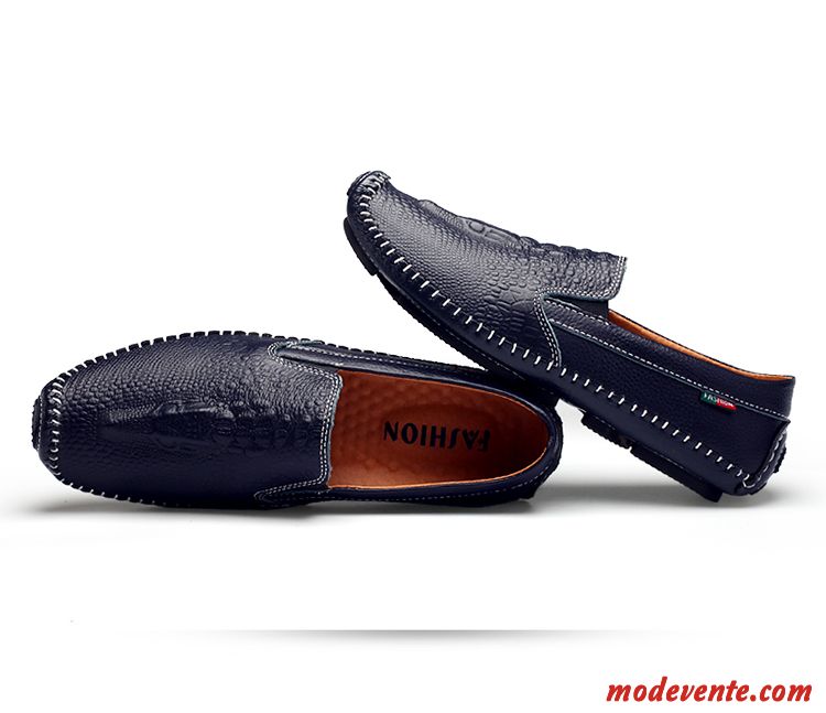 Mocassin Noir Et Blanc Homme Rosybrown Rose Mc23626