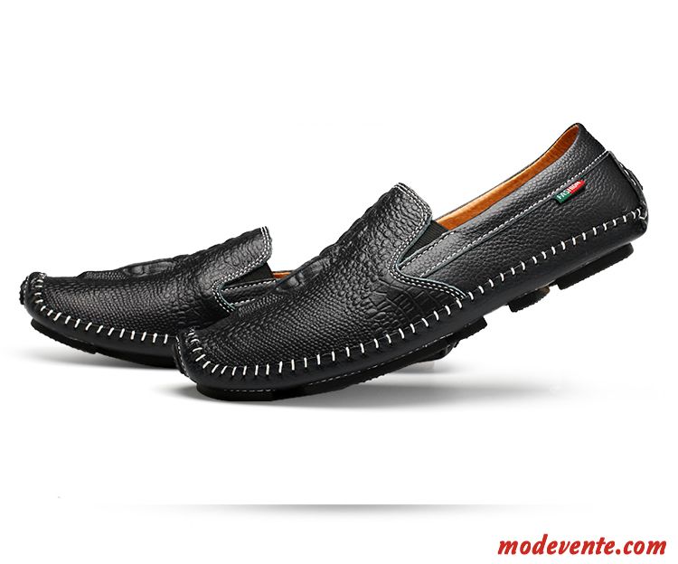 Mocassin Noir Et Blanc Homme Rosybrown Rose Mc23626