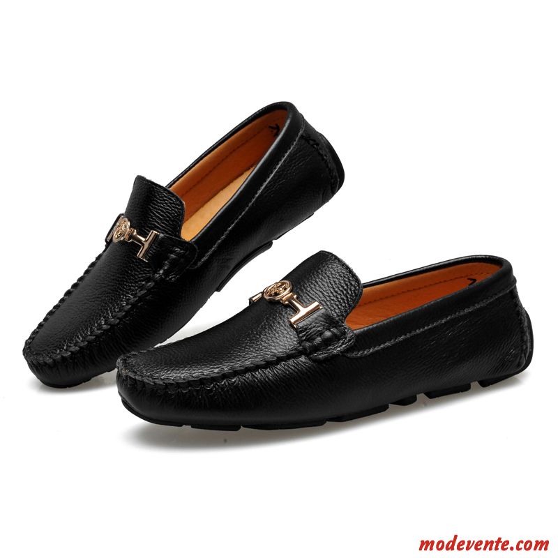 Mocassin Noir Et Blanc Homme Soldes Beige Gris Mc23668