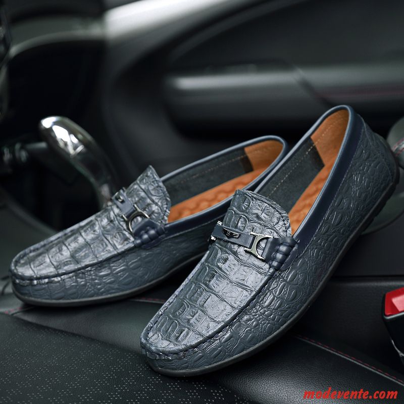 Mocassin Pas Cher Homme Bleu Aigue-marine Ambre Mc23599