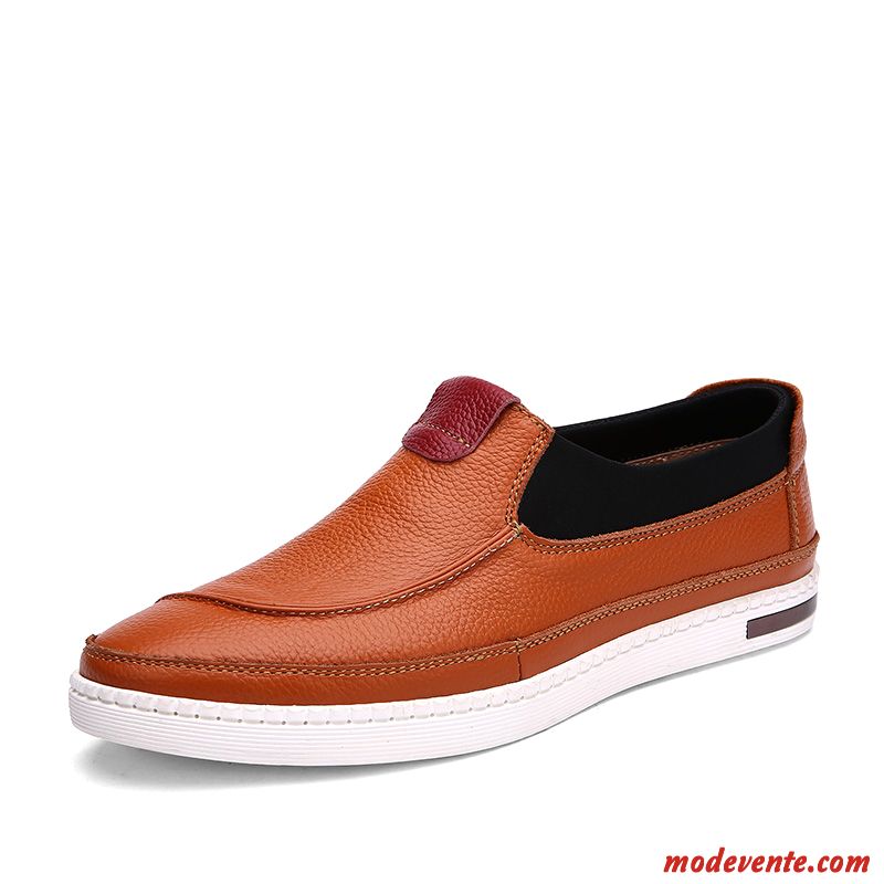 Mocassin Pas Cher Homme Rose Saumon Marine Mc22682