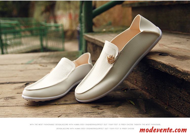 Mocassins Blanc Pour Homme Sandybrown Kaki Mc23661