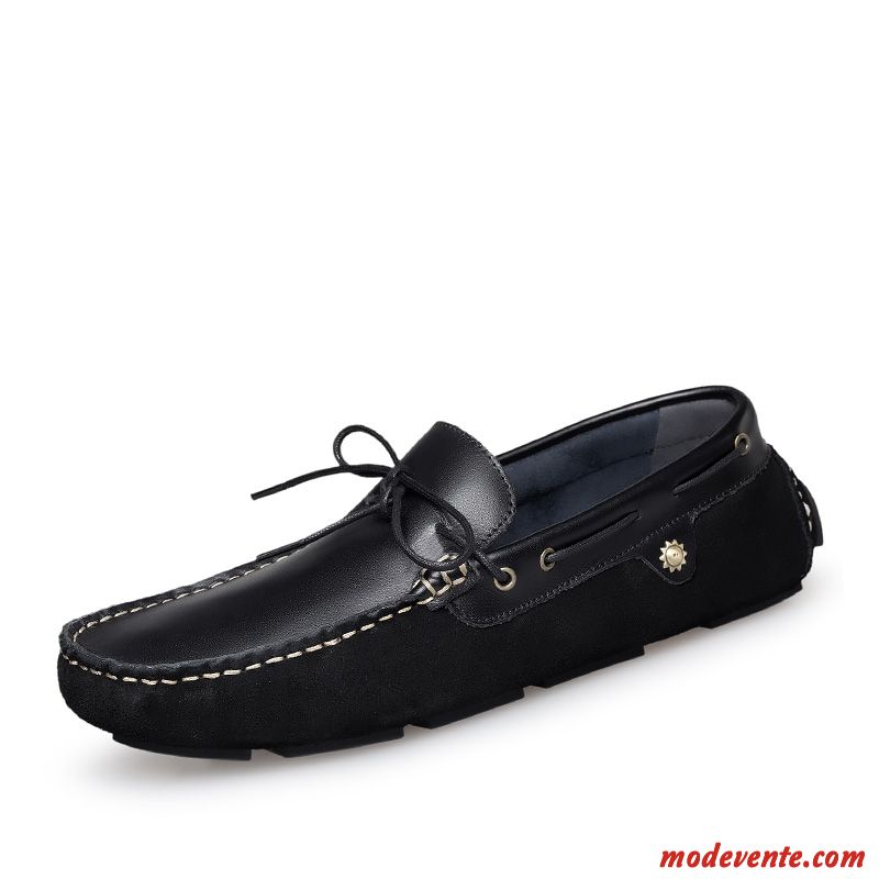 Mocassins Cuir Pas Cher Homme Blanc Lavande Mc23674