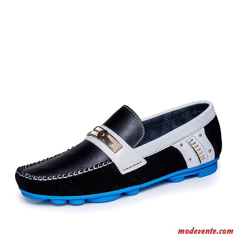 Mocassins Cuir Pas Cher Homme Seagreen Gris Fumé Mc23595