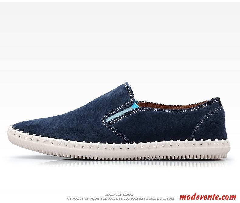 Mocassins Cuir Pas Cher Homme Tout Noir Steelblue Mc23800