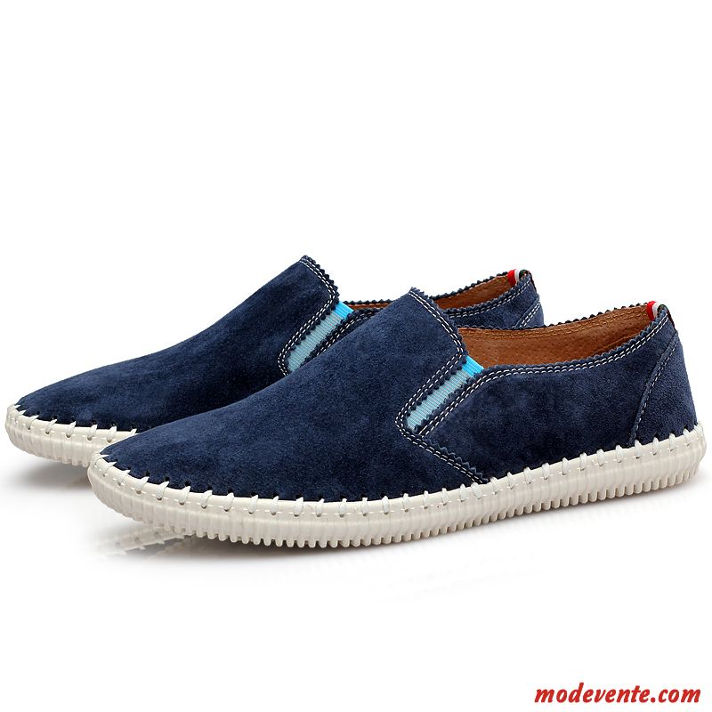 Mocassins Cuir Pas Cher Homme Tout Noir Steelblue Mc23800