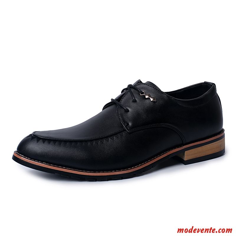 Mode Chaussure De Ville Homme Vert Printanier Tout Noir Mc24335