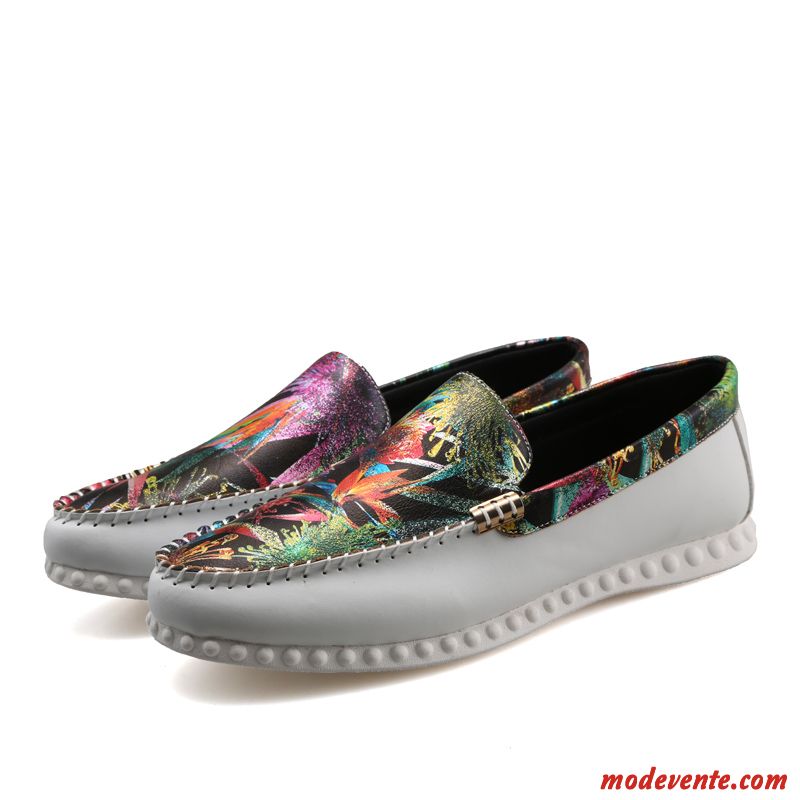 Pantoufle Mocassin Homme Palevioletred Vert Mousse Mc23672