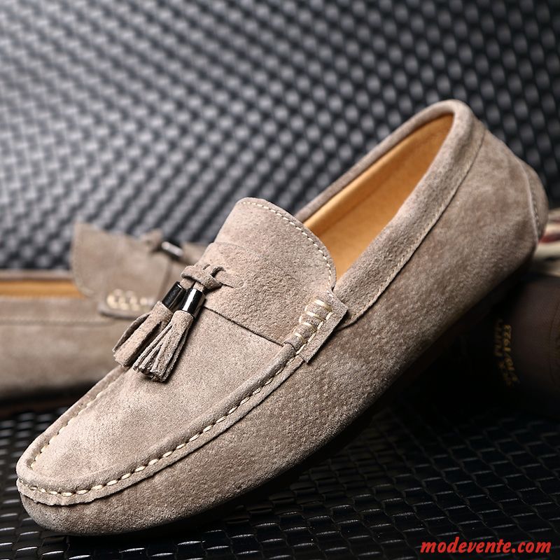 Promo Chaussures Mocassins Homme Blanc Neige Mc23702