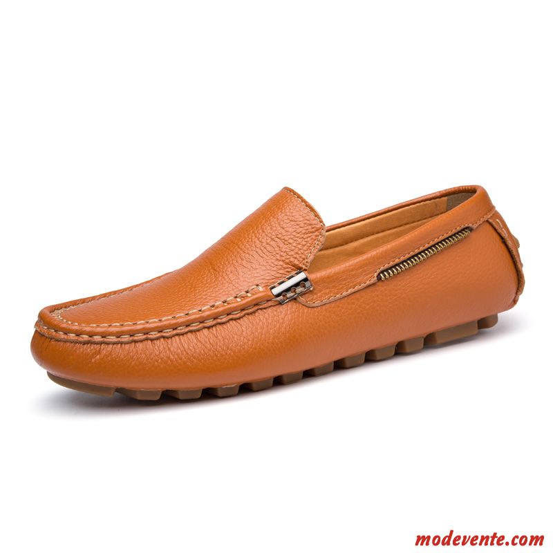 Promo Chaussures Mocassins Homme Blanc Rose Saumon Mc23820