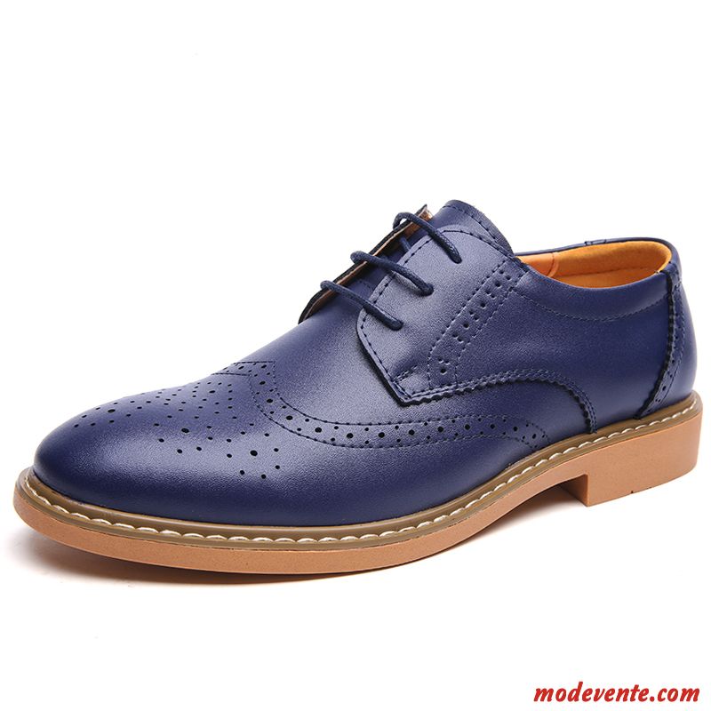 Promotion Chaussures De Ville Homme Bleu Turquoise Mauve Mc24181