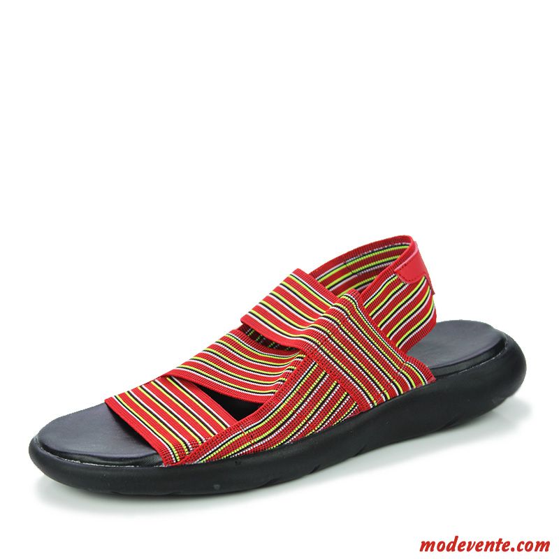 Sandales Chaussures Homme Violet Blanc Mc26081