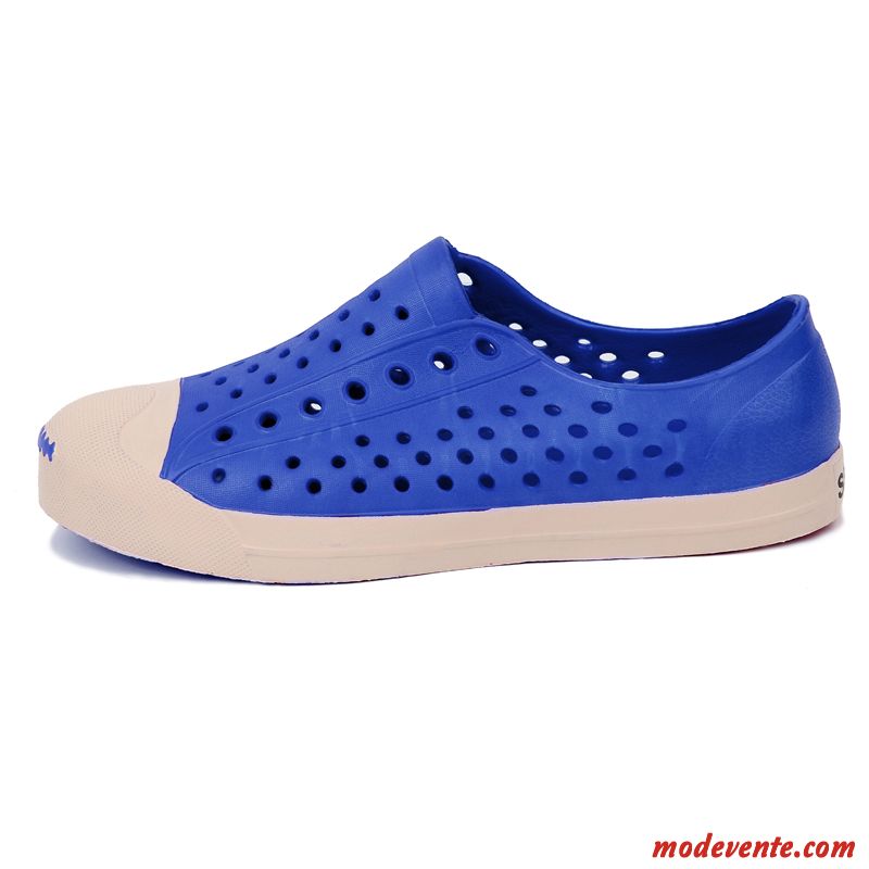 Sandales Homme Luxe Vente Bleu Marin Blanc Mc26087