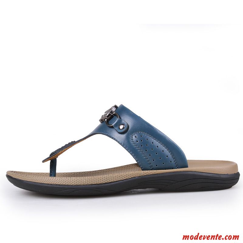 Sandales Homme Pas Cher Bleu Gris Mc25867