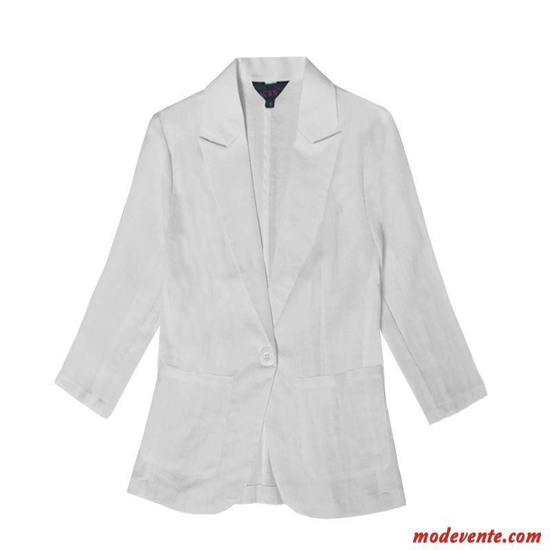 Blazer Femme Une Veste Légère Été Veste De Costume Dame Blanc Rouge