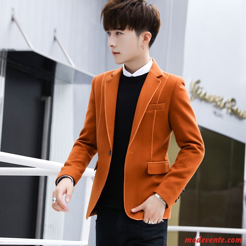 Blazer Homme Slim Costume Les Adolescents Tendance L'automne Beau