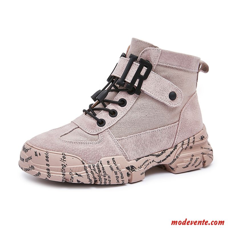 Bottes Femme Graffiti Bottes Courtes Bottes Martin Tous Les Assortis Angleterre Respirant Rose