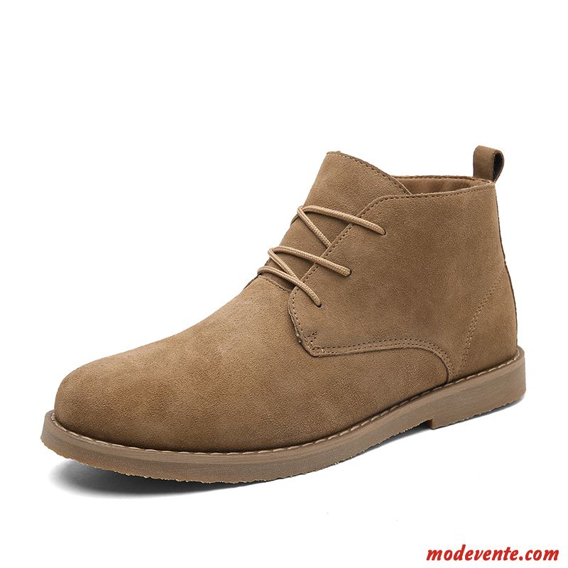 Bottes Homme Tendance Angleterre L'automne Bottes Courtes Désert Hautes