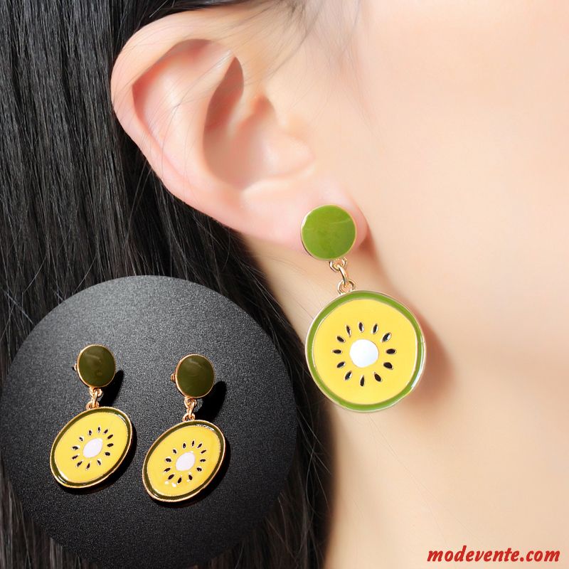 Boucles D'oreilles Femme Mode Tempérament Longue Section Fruit Personnalité Tassel Jaune