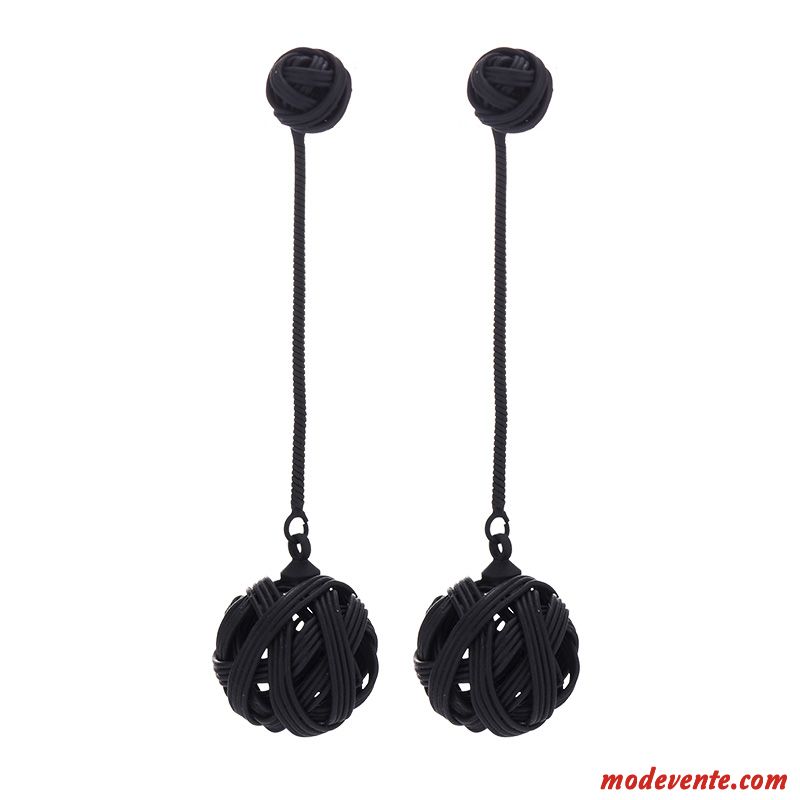 Boucles D'oreilles Femme Personnalité Atmosphère All-match Longue Section Pendentif Tendance Noir Rouge