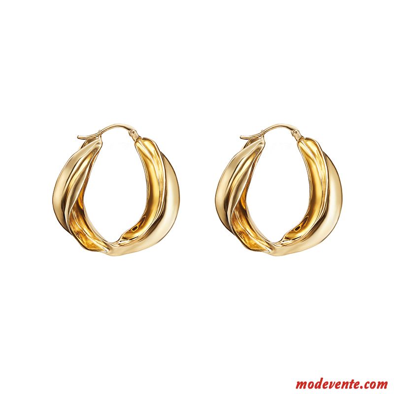 Boucles D'oreilles Femme Réseau Accessoires Irrégulier Personnalité Tendance Rouge Or