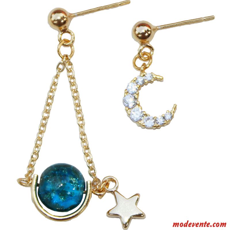 Boucles D'oreilles Femme Tempérament Manuel Été Ciel Étoilé Frais Ultra Or