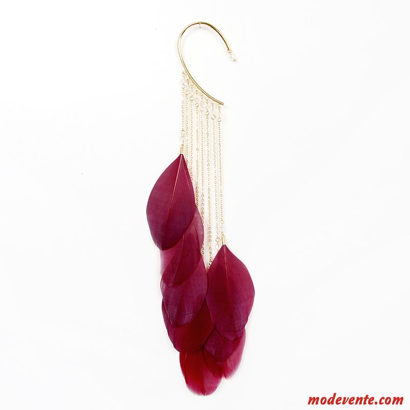 Boucles D'oreilles Femme Vacances Ultra Tassel Tourisme Accessoires Rouge