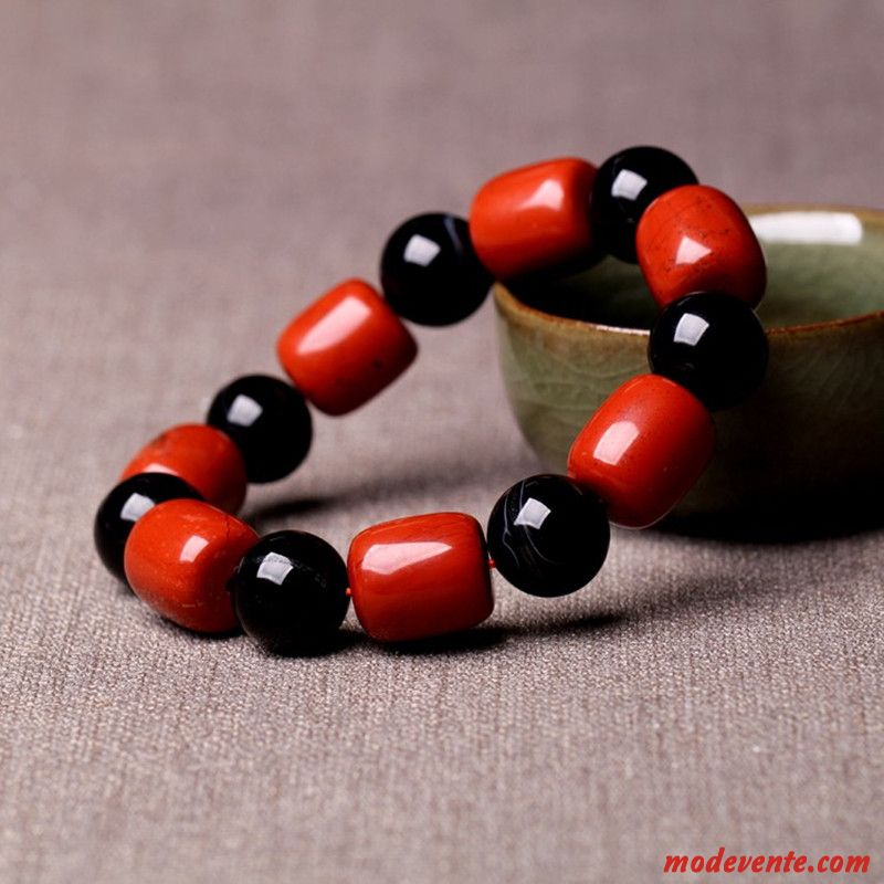 Bracelet Homme Bambou Modèles Féminins Rouge