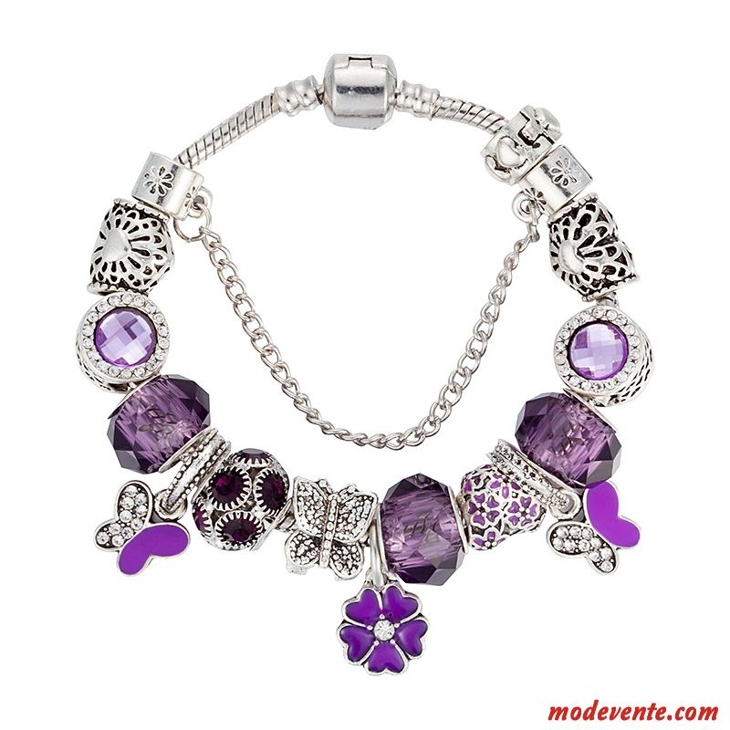 Bracelets Femme Cristal Gros Haut Grade Violet