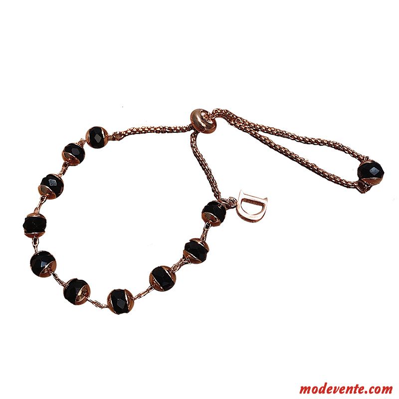 Bracelets Femme Gros Tempérament Cristal Noir